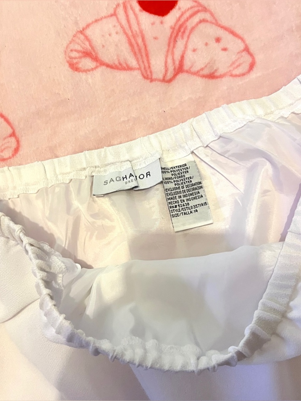 Sag Harbor White Midi Skirt with Floral Embroidery - Size 14 - Picture 3 of 8